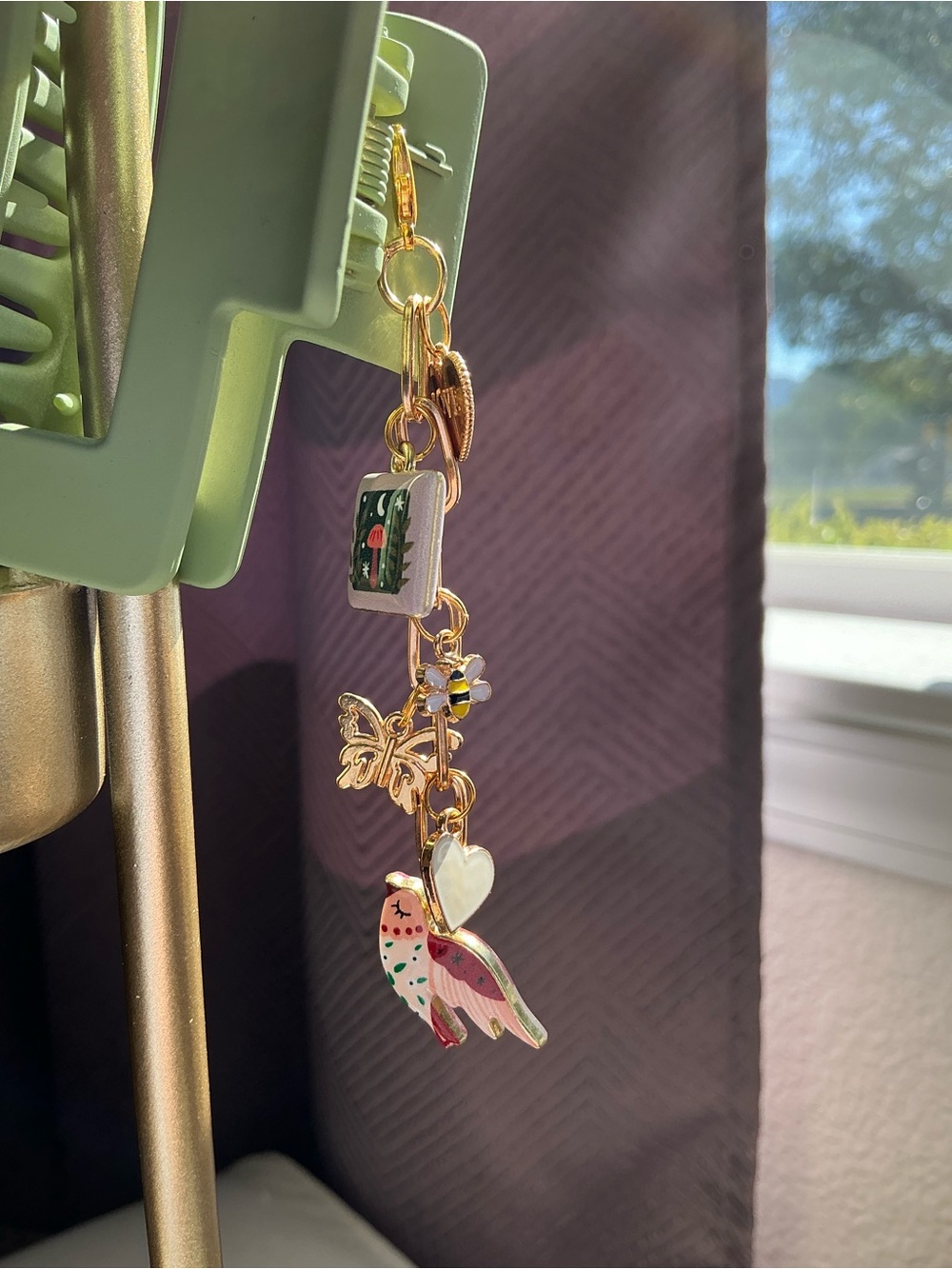 Handmade Charmed Claw Clip - Love Bird